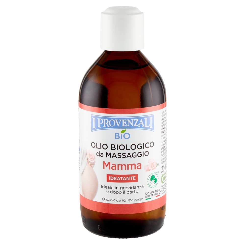 I Provenzali Bio Olio Biologico da Massaggio Mamma 200 ml